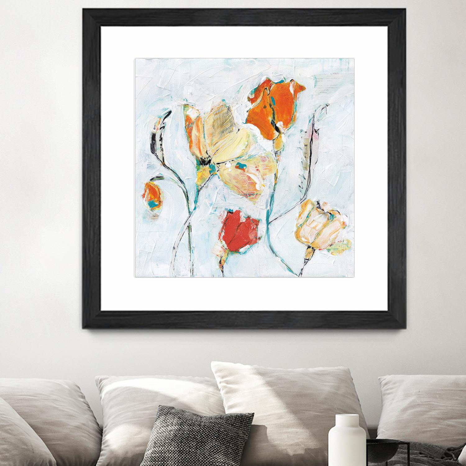 The Sanctuary II by Kellie Day on GIANT ART - red floral