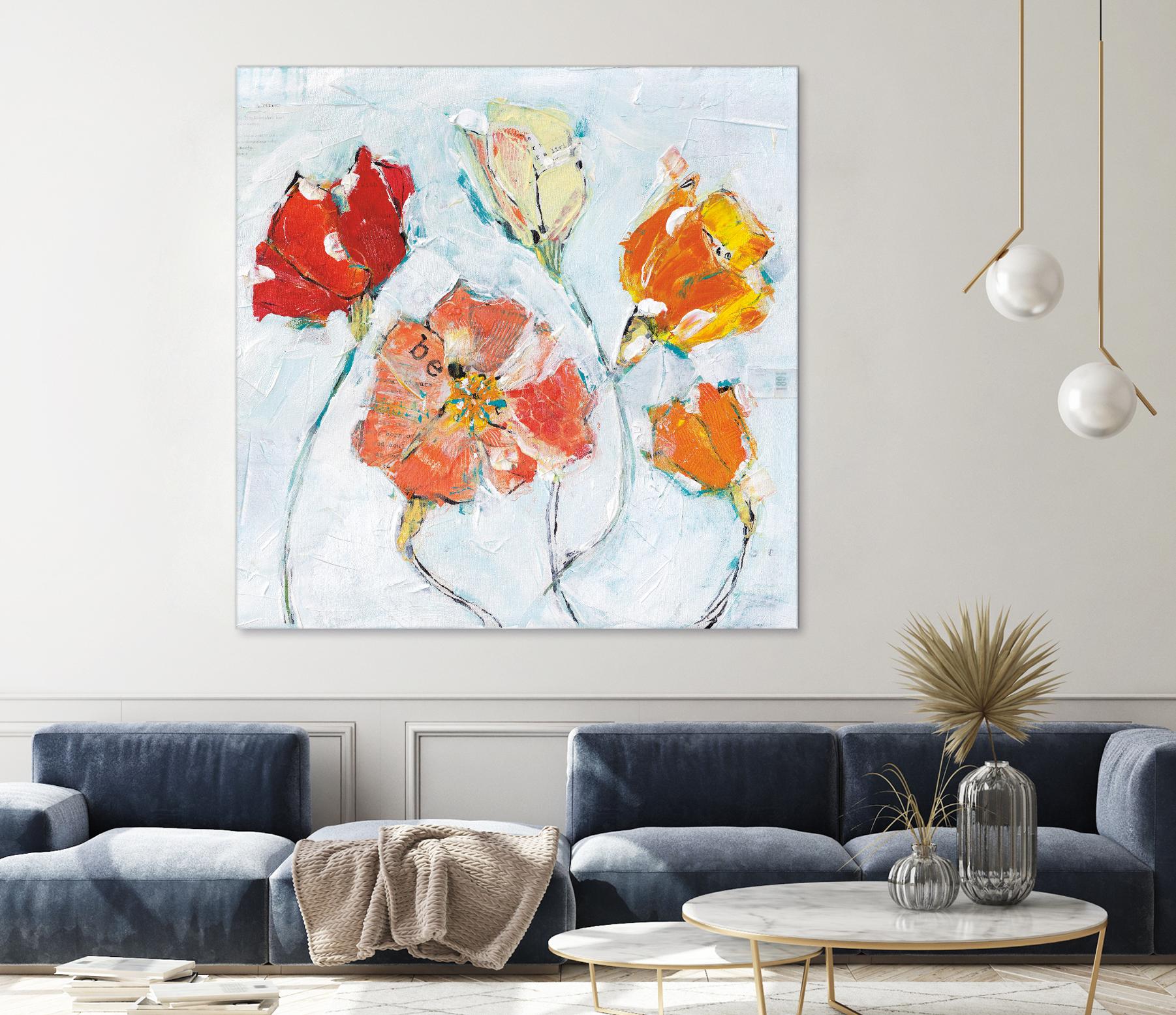 The Sanctuary III by Kellie Day on GIANT ART - red floral