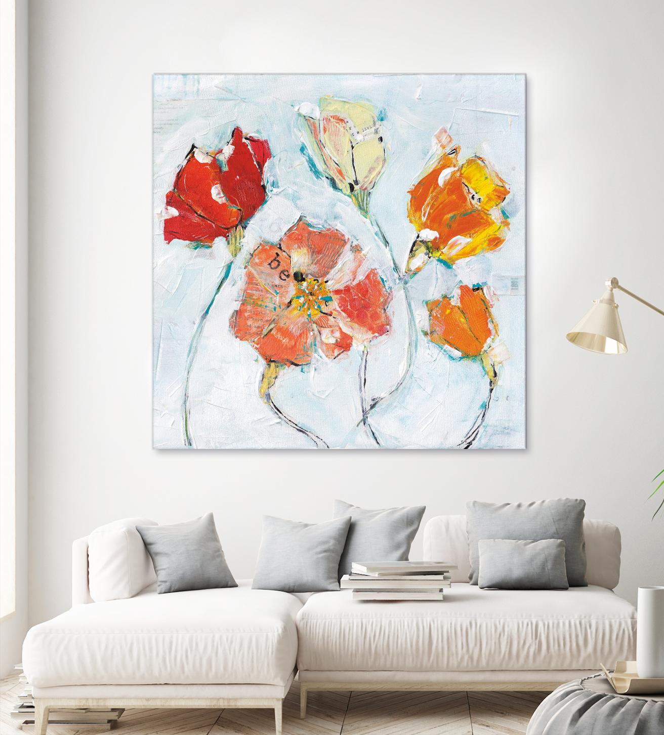 The Sanctuary III by Kellie Day on GIANT ART - red floral