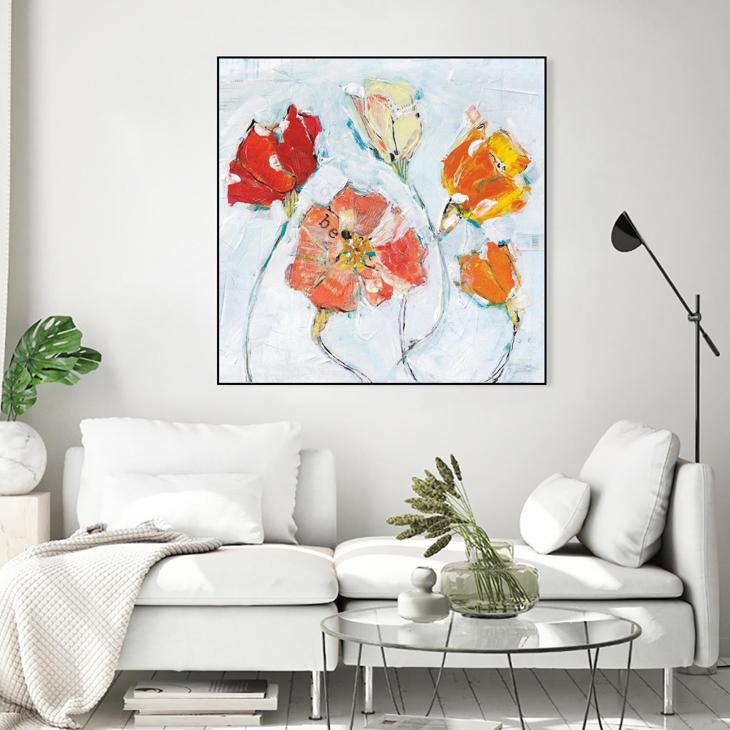 The Sanctuary III by Kellie Day on GIANT ART - red floral