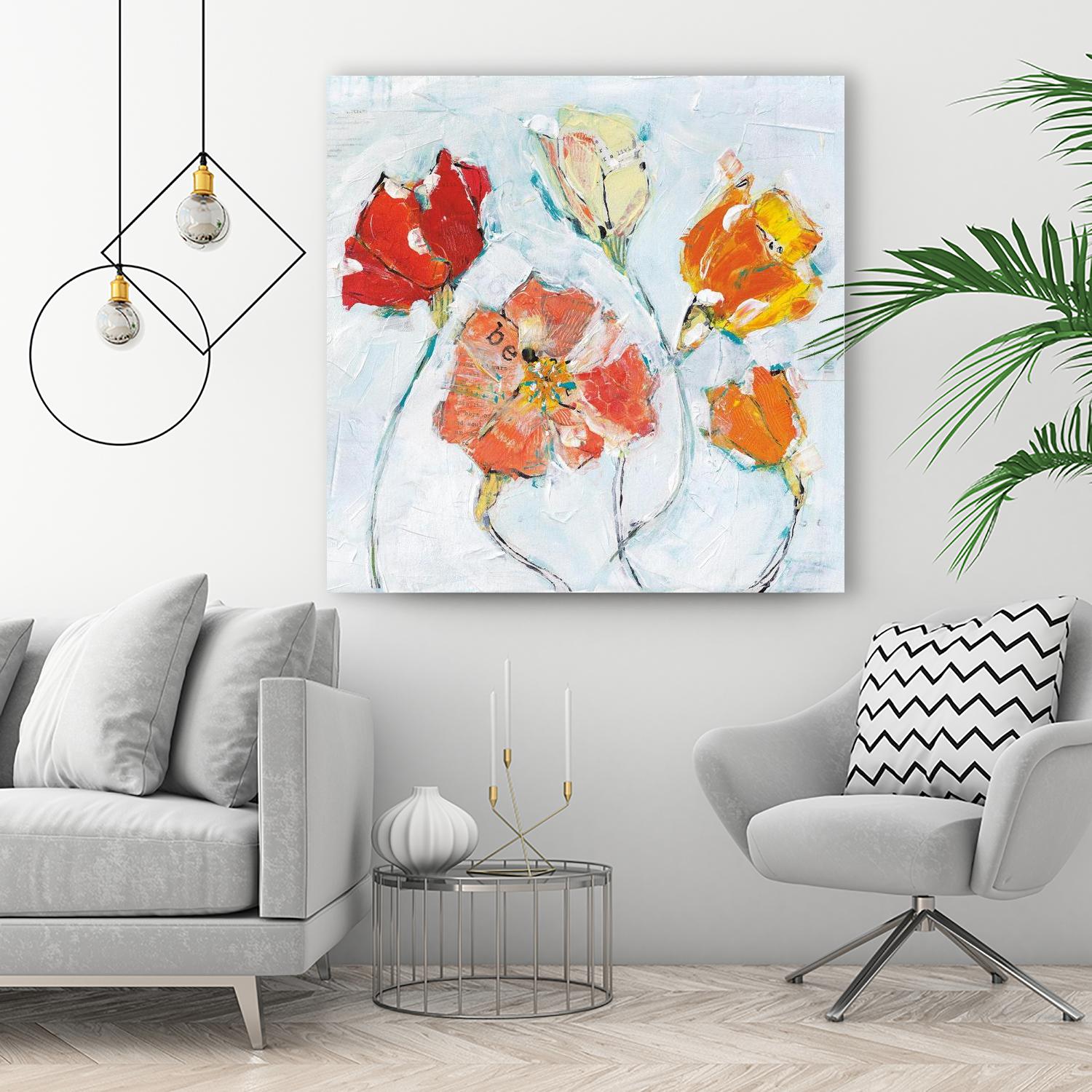 The Sanctuary III by Kellie Day on GIANT ART - red floral