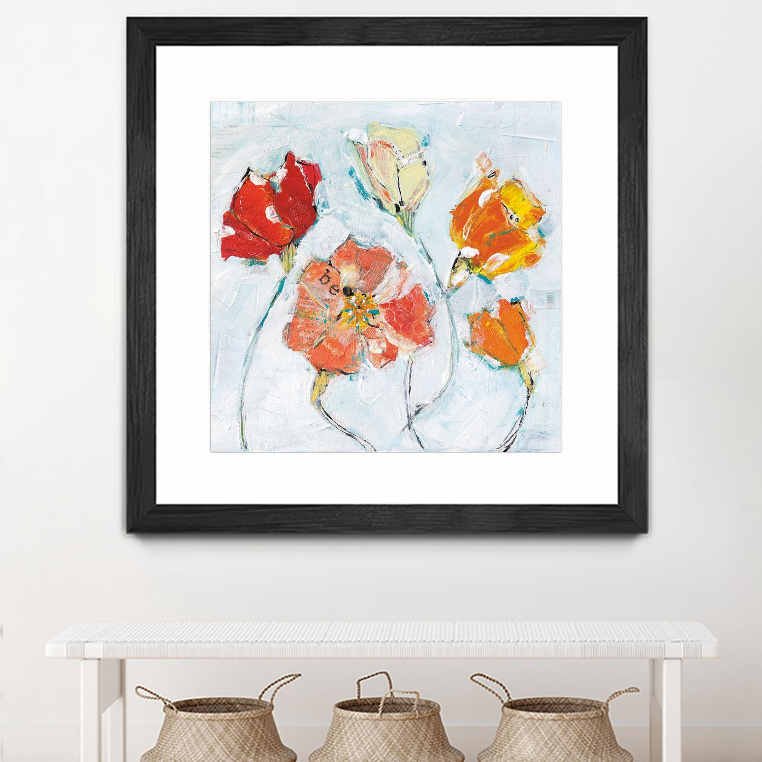 The Sanctuary III by Kellie Day on GIANT ART - red floral