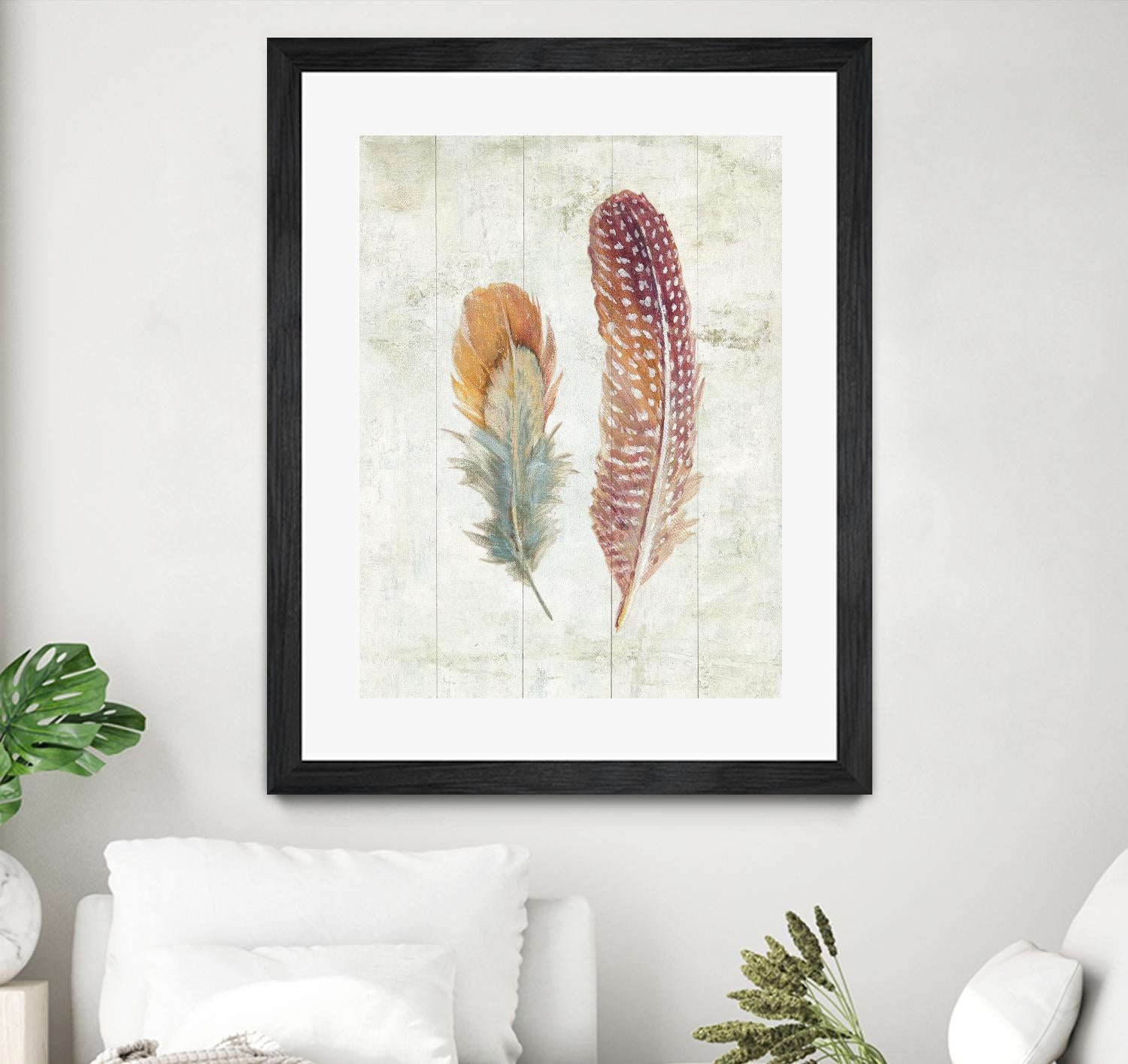 Natural Flora XI Bold Feathers by Danhui Nai on GIANT ART - beige contemporary