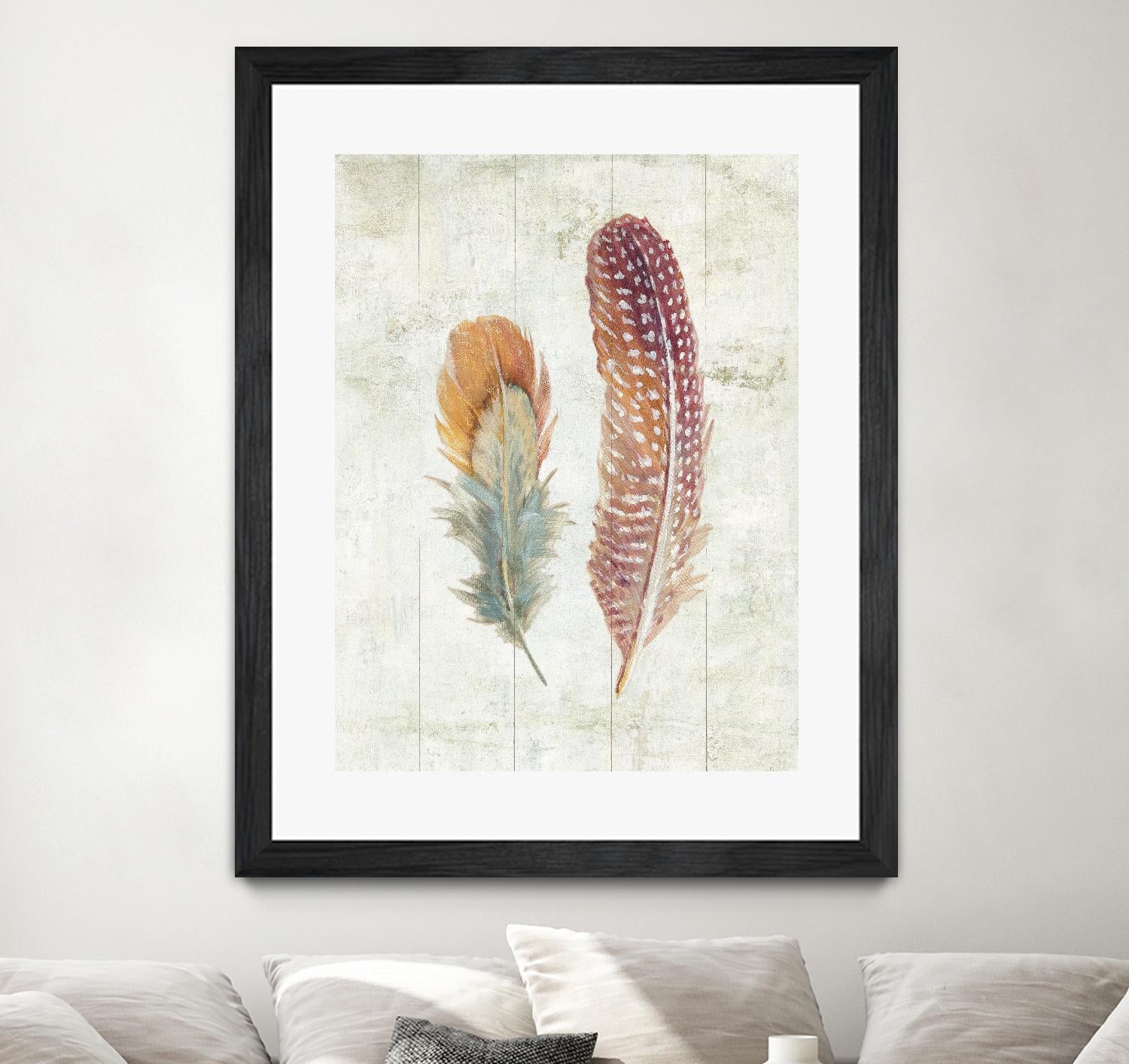 Natural Flora XI Bold Feathers by Danhui Nai on GIANT ART - beige contemporary
