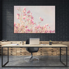 Pink Tree Tops I by Elizabeth Urquhart on GIANT ART - beige floral