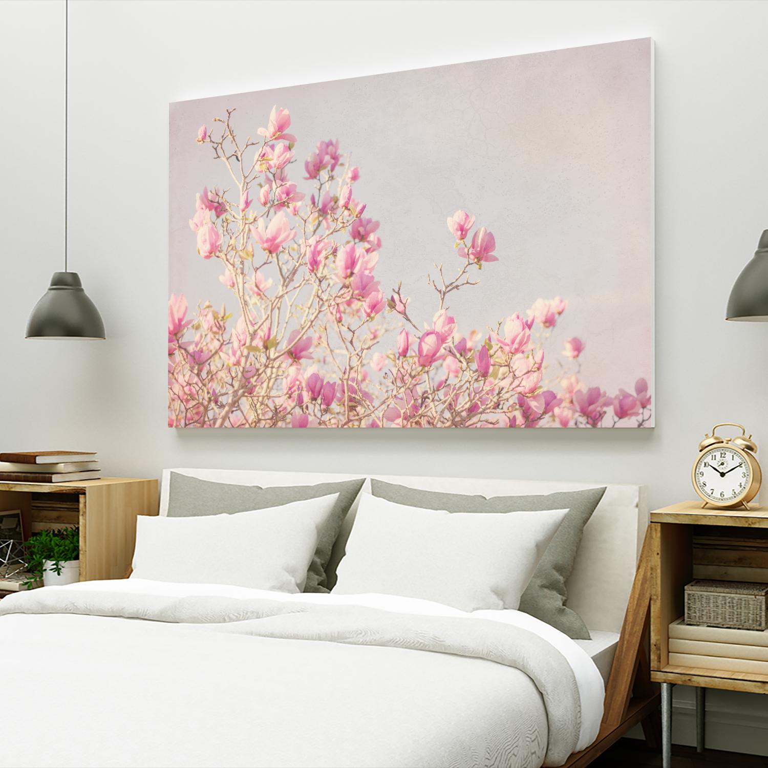 Pink Tree Tops I by Elizabeth Urquhart on GIANT ART - beige floral