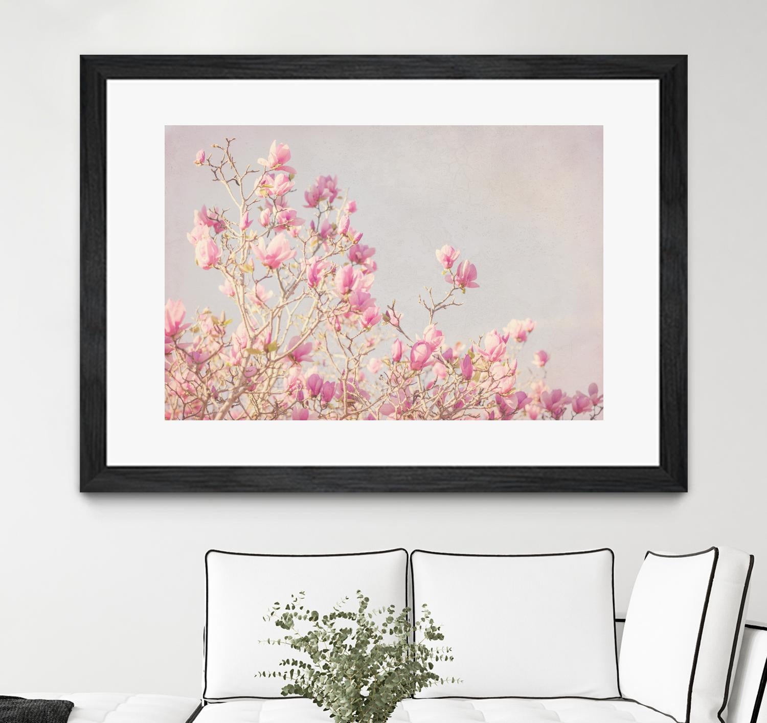 Pink Tree Tops I by Elizabeth Urquhart on GIANT ART - beige floral