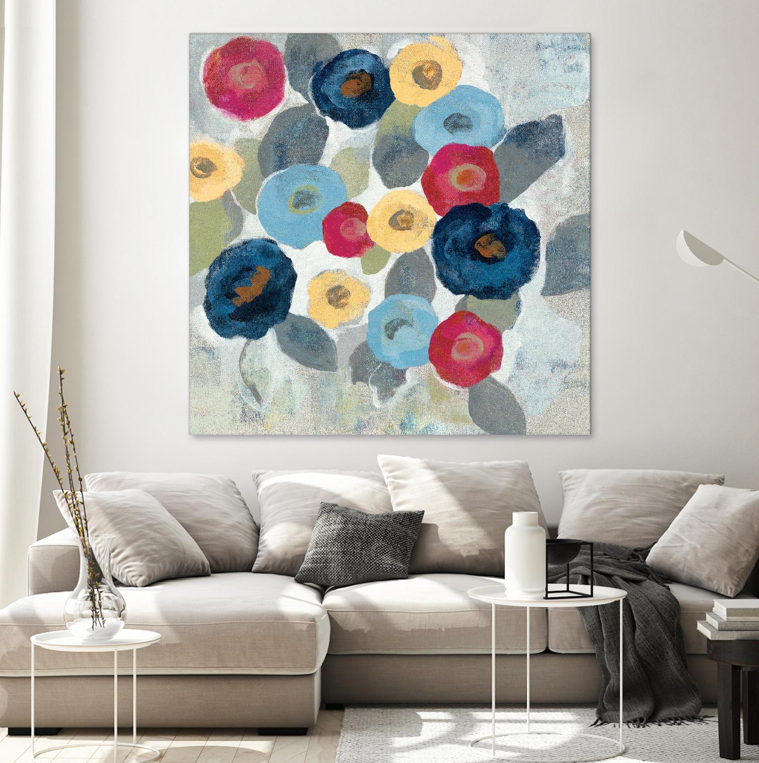 Winter Flowers II by Silvia Vassileva on GIANT ART - grey floral