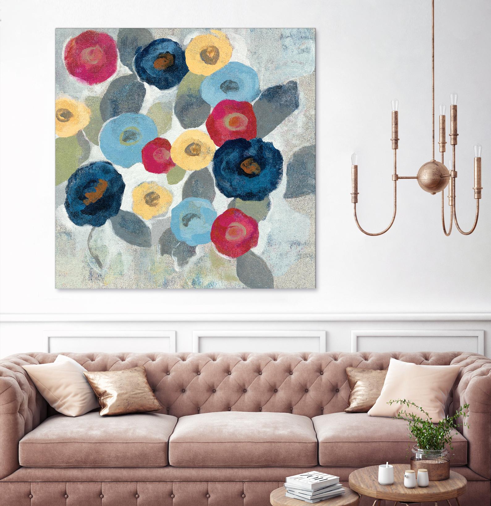 Winter Flowers II by Silvia Vassileva on GIANT ART - grey floral