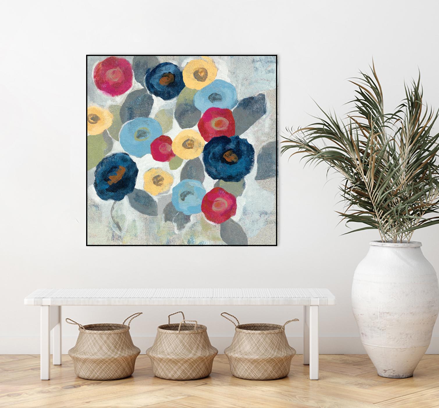 Winter Flowers II by Silvia Vassileva on GIANT ART - grey floral