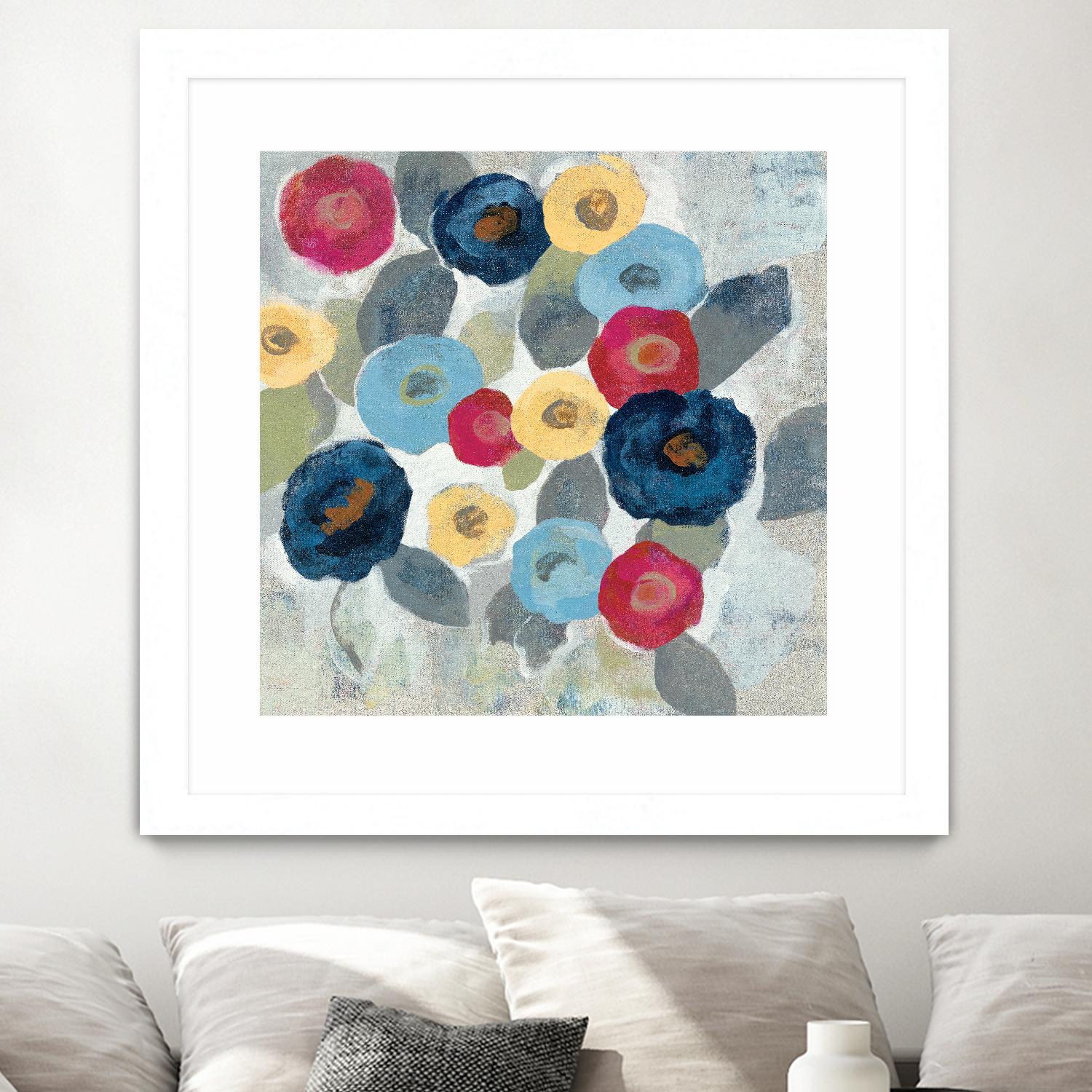 Winter Flowers II by Silvia Vassileva on GIANT ART - grey floral