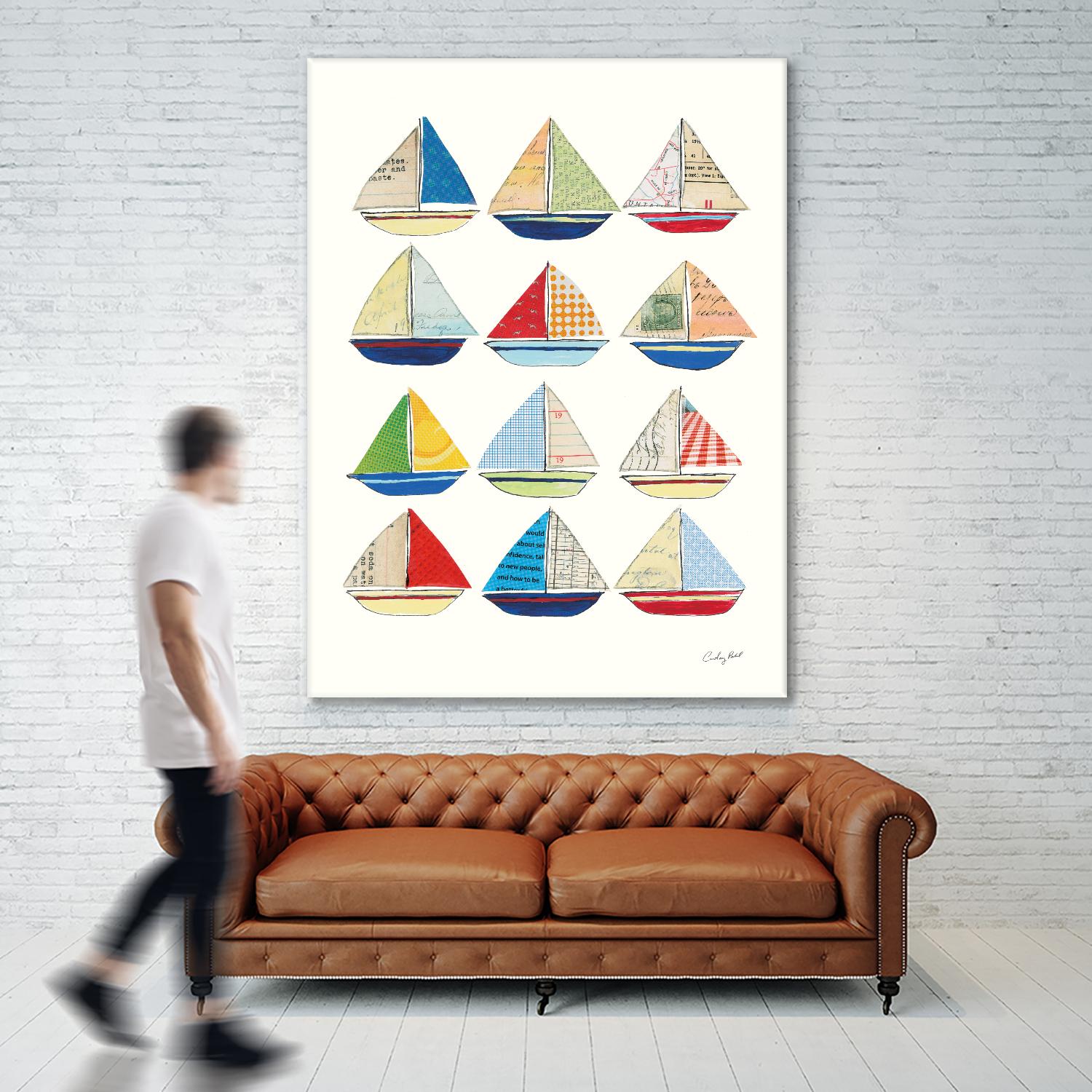 Wind and Waves VII by Courtney Prahl on GIANT ART - beige nautical