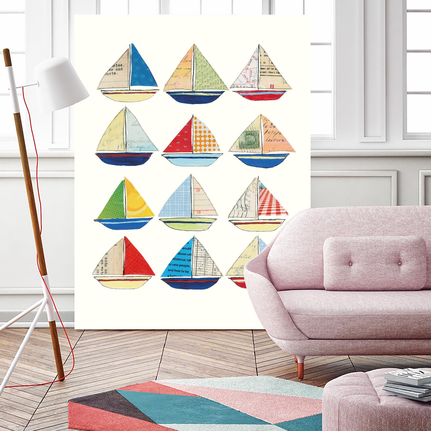 Wind and Waves VII by Courtney Prahl on GIANT ART - beige nautical