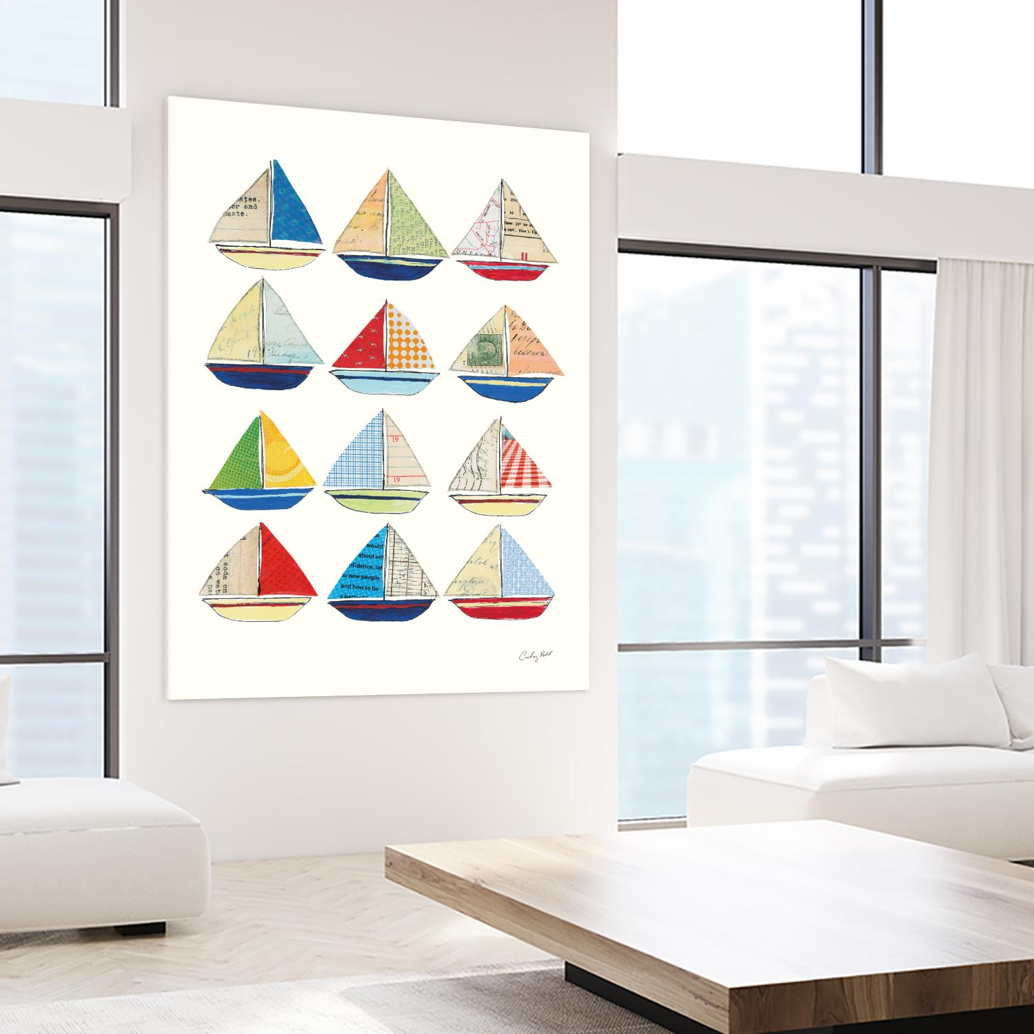 Wind and Waves VII by Courtney Prahl on GIANT ART - beige nautical