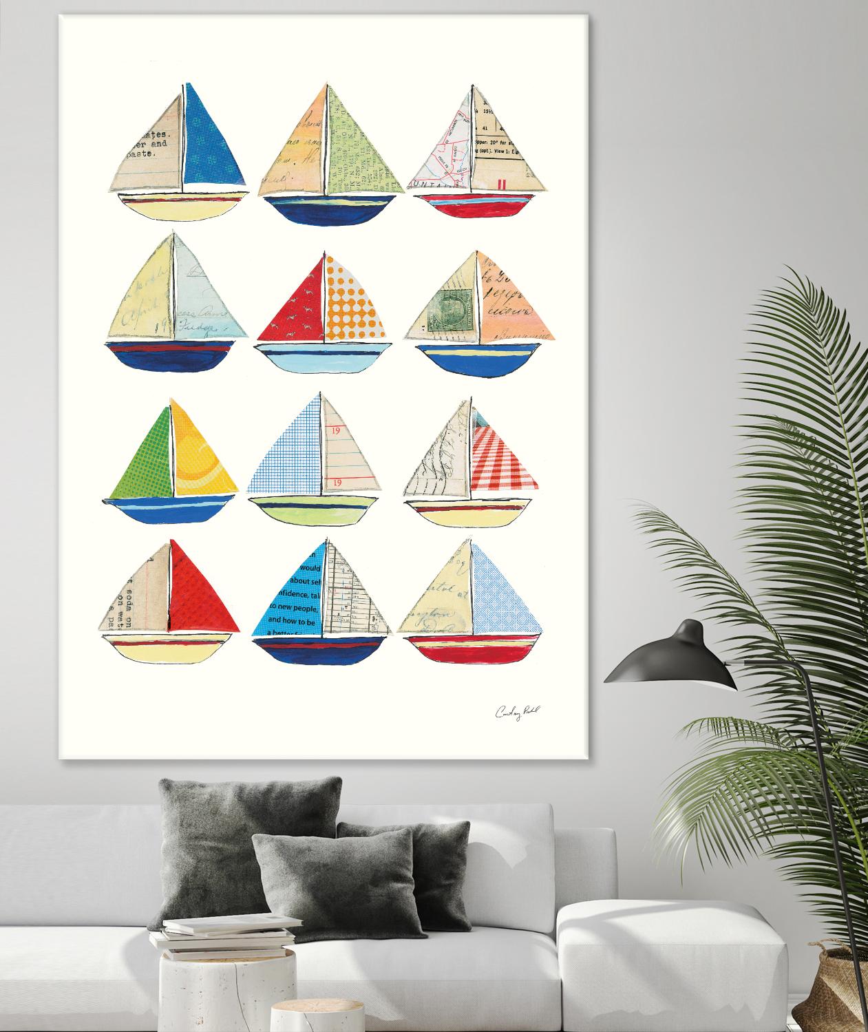 Wind and Waves VII by Courtney Prahl on GIANT ART - beige nautical