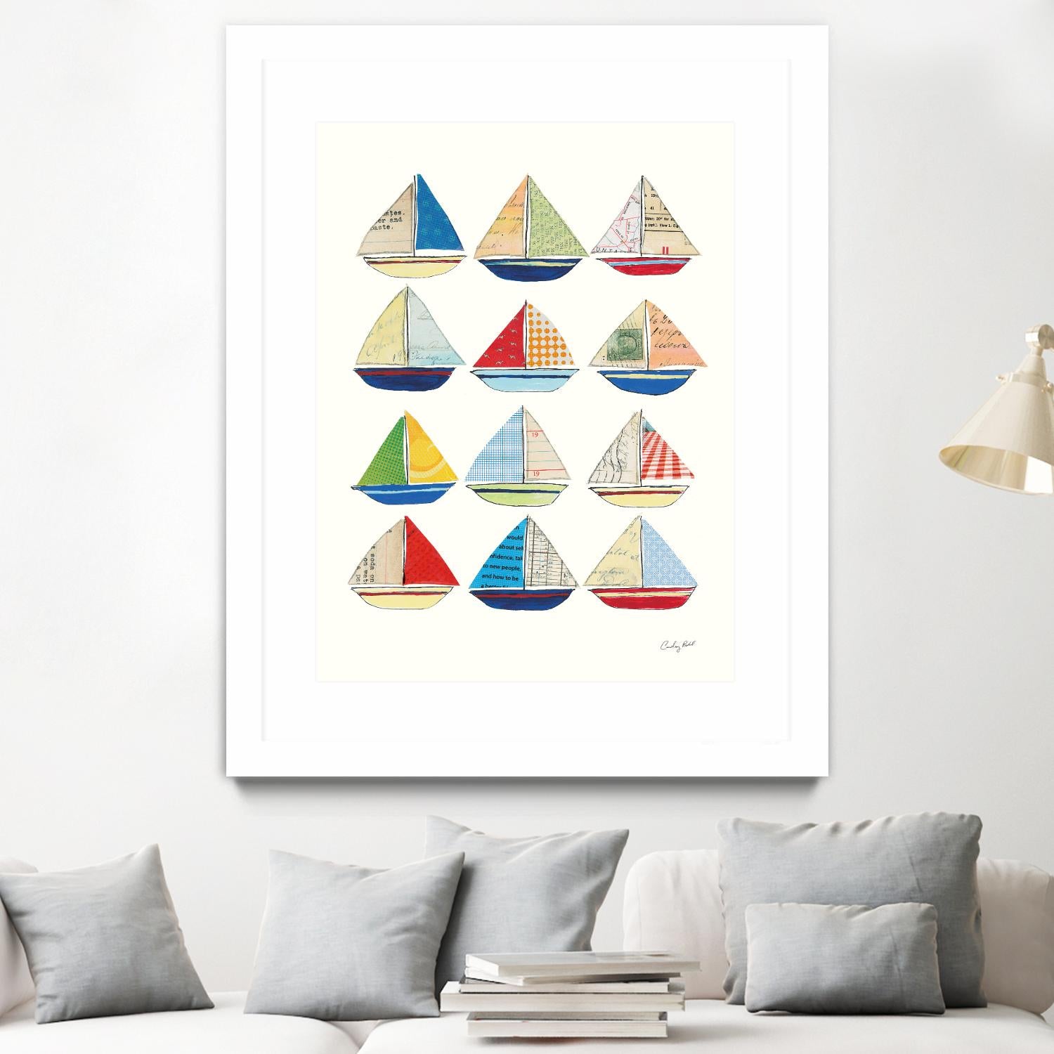 Wind and Waves VII by Courtney Prahl on GIANT ART - beige nautical