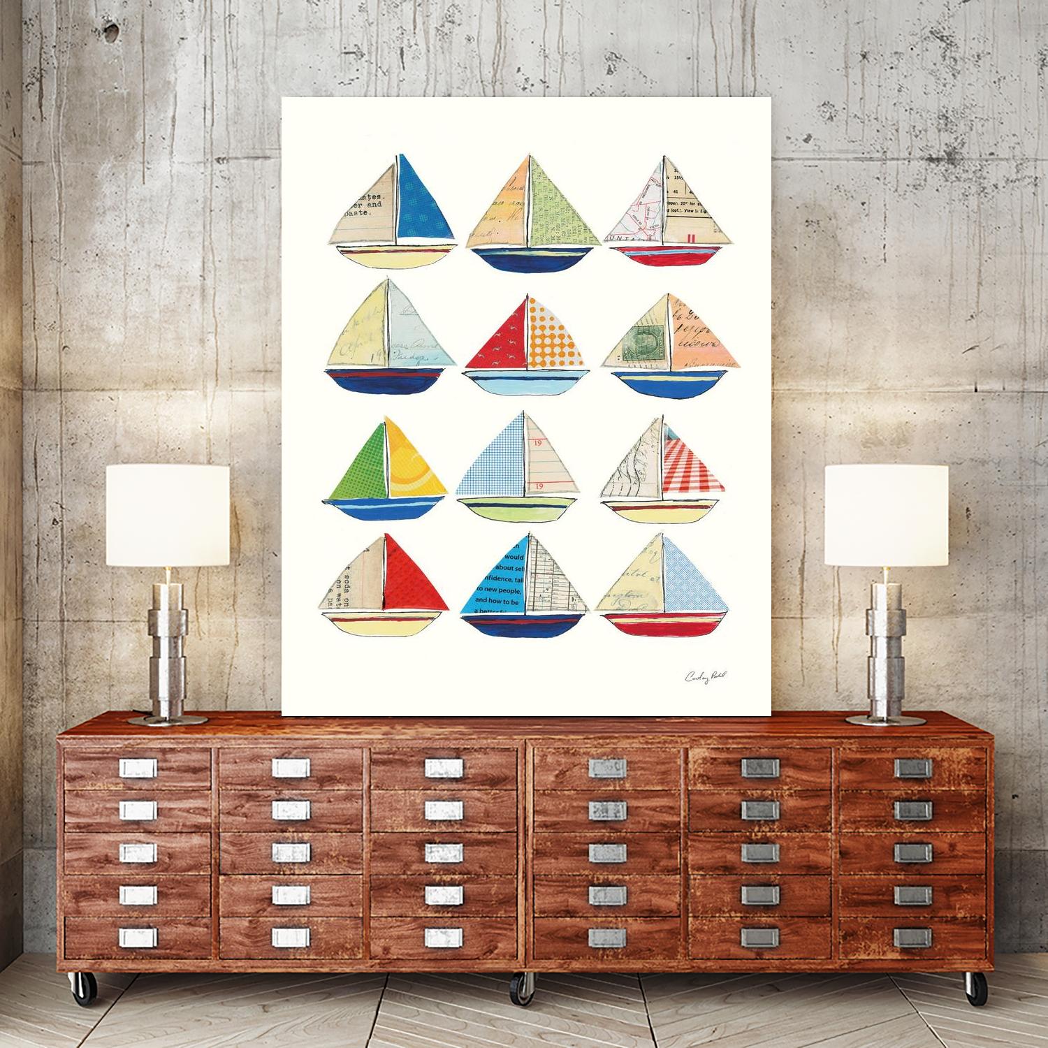 Wind and Waves VII by Courtney Prahl on GIANT ART - beige nautical