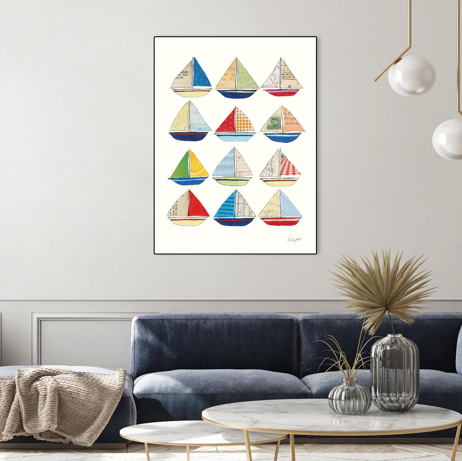 Wind and Waves VII by Courtney Prahl on GIANT ART - beige nautical