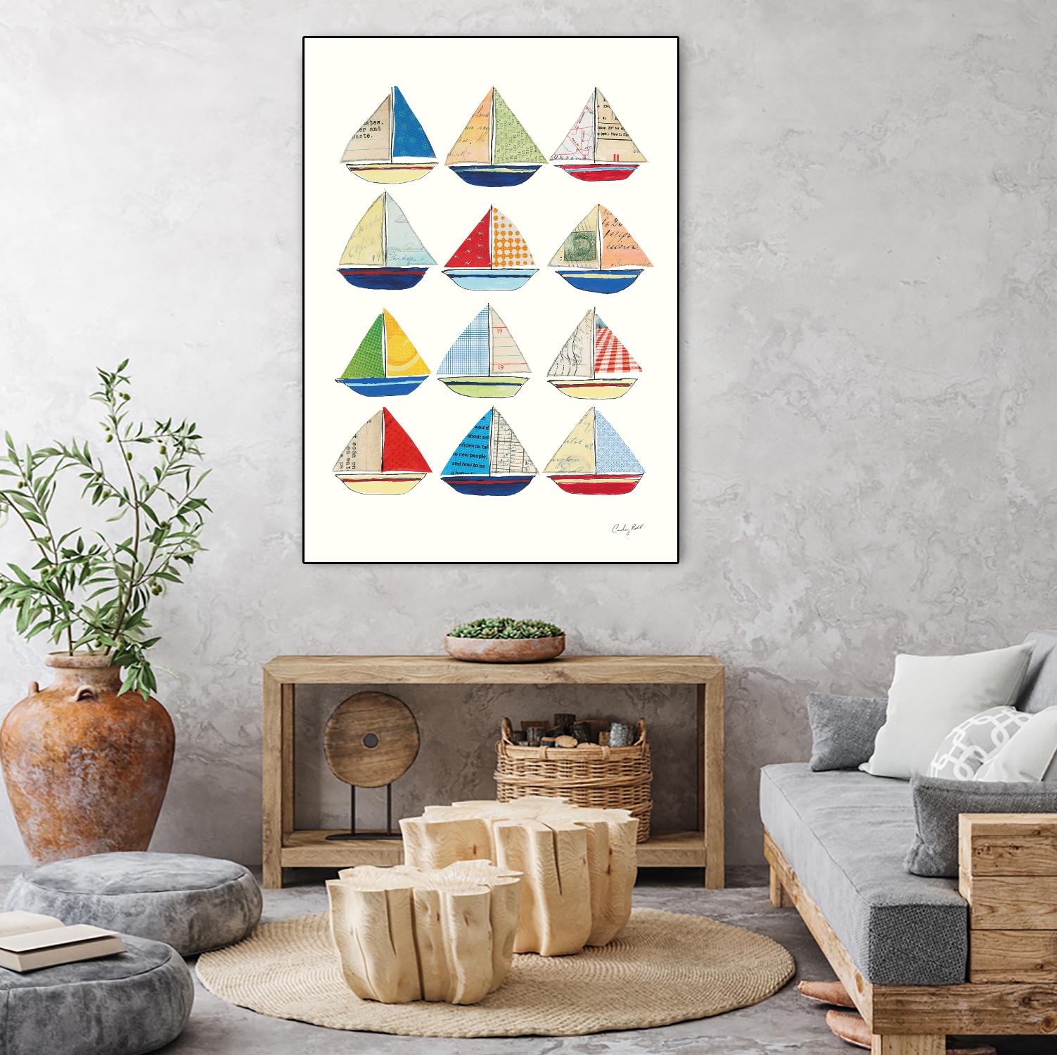 Wind and Waves VII by Courtney Prahl on GIANT ART - beige nautical