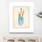 Otomi Rabbits Pastel by Melissa Averinos on GIANT ART - beige botany