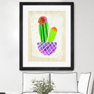 Collage Cactus I on Graph Paper by Melissa Averinos on GIANT ART - beige botany