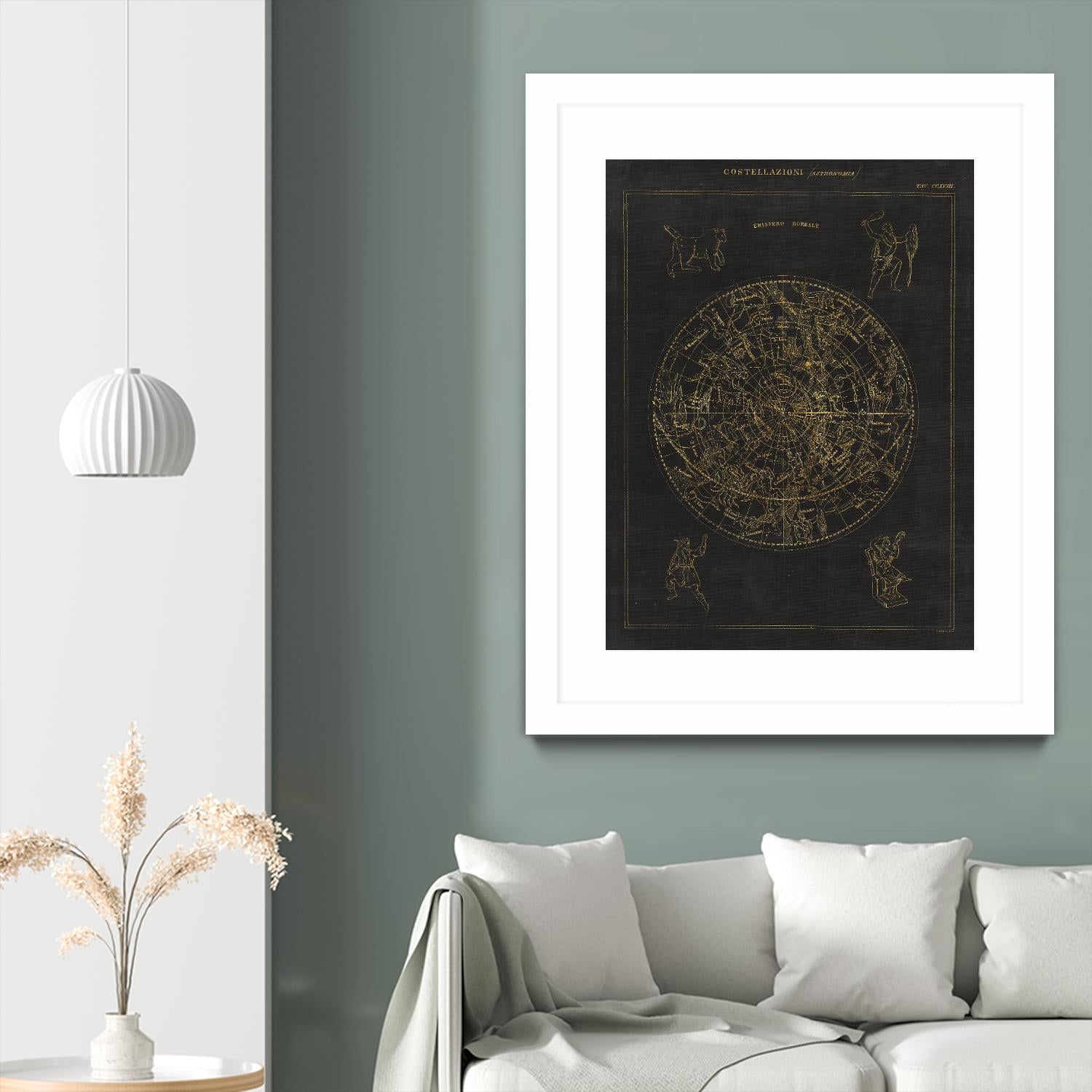 Collage Cactus IV on Graph Paper by Portfolio on GIANT ART - grey maps