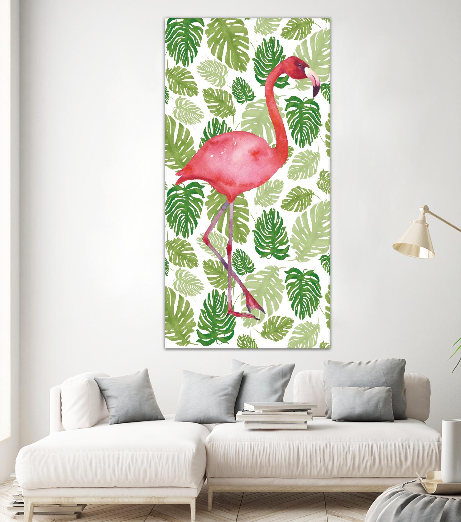 Tropical Flamingo I by Portfolio on GIANT ART - pink tropical