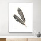 Gold Feathers III on White by Chris Paschke on GIANT ART - gold contemporary