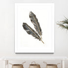 Gold Feathers III on White by Chris Paschke on GIANT ART - gold contemporary
