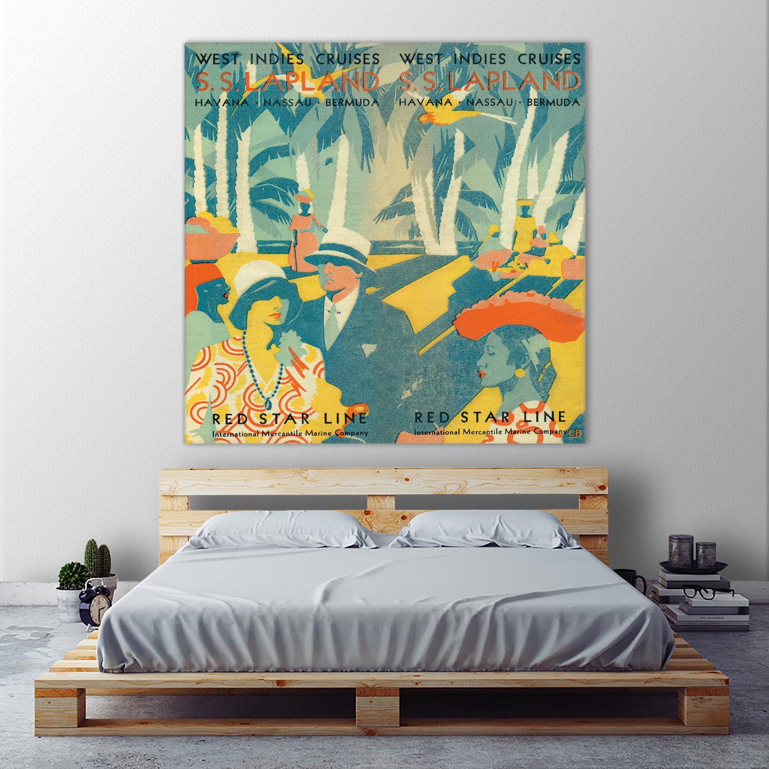 Vintage Travel Brochure VI by Portfolio on GIANT ART - blue tropical