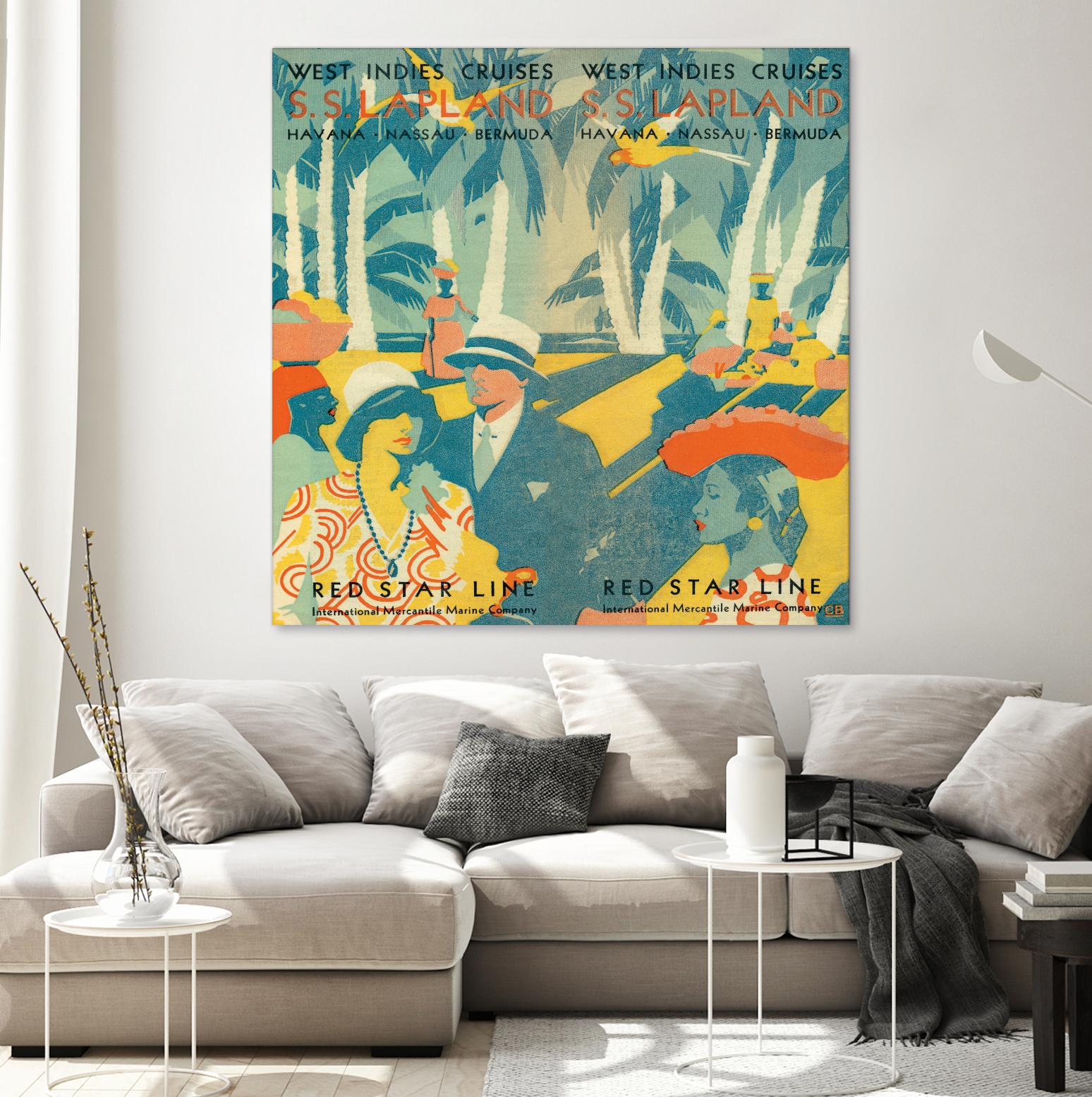 Vintage Travel Brochure VI by Portfolio on GIANT ART - blue tropical