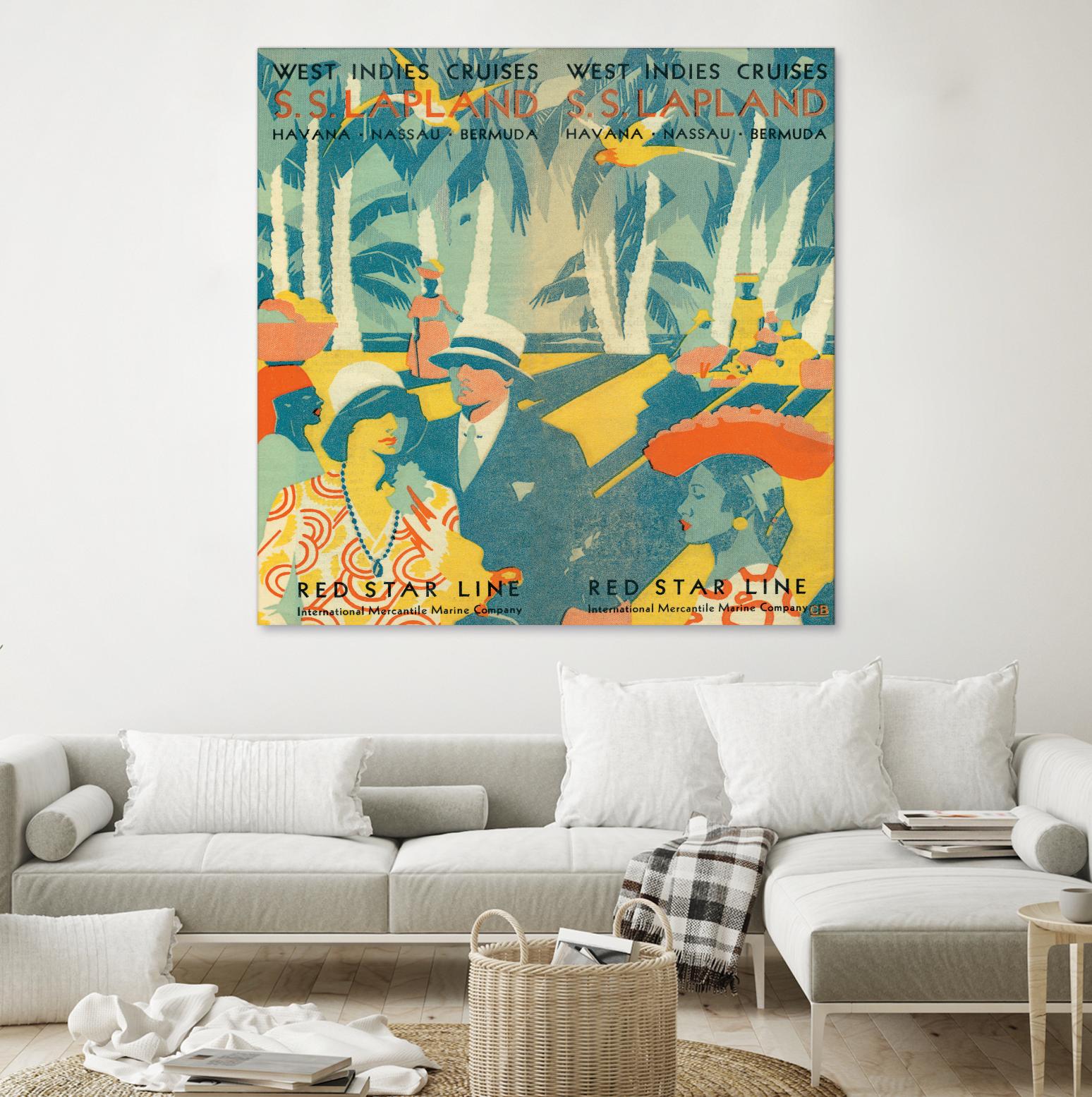 Vintage Travel Brochure VI by Portfolio on GIANT ART - blue tropical