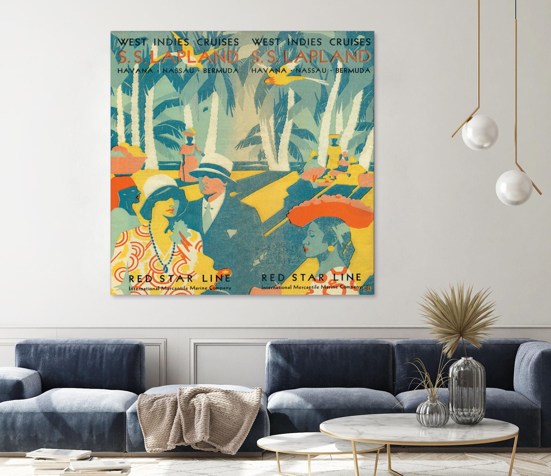 Vintage Travel Brochure VI by Portfolio on GIANT ART - blue tropical