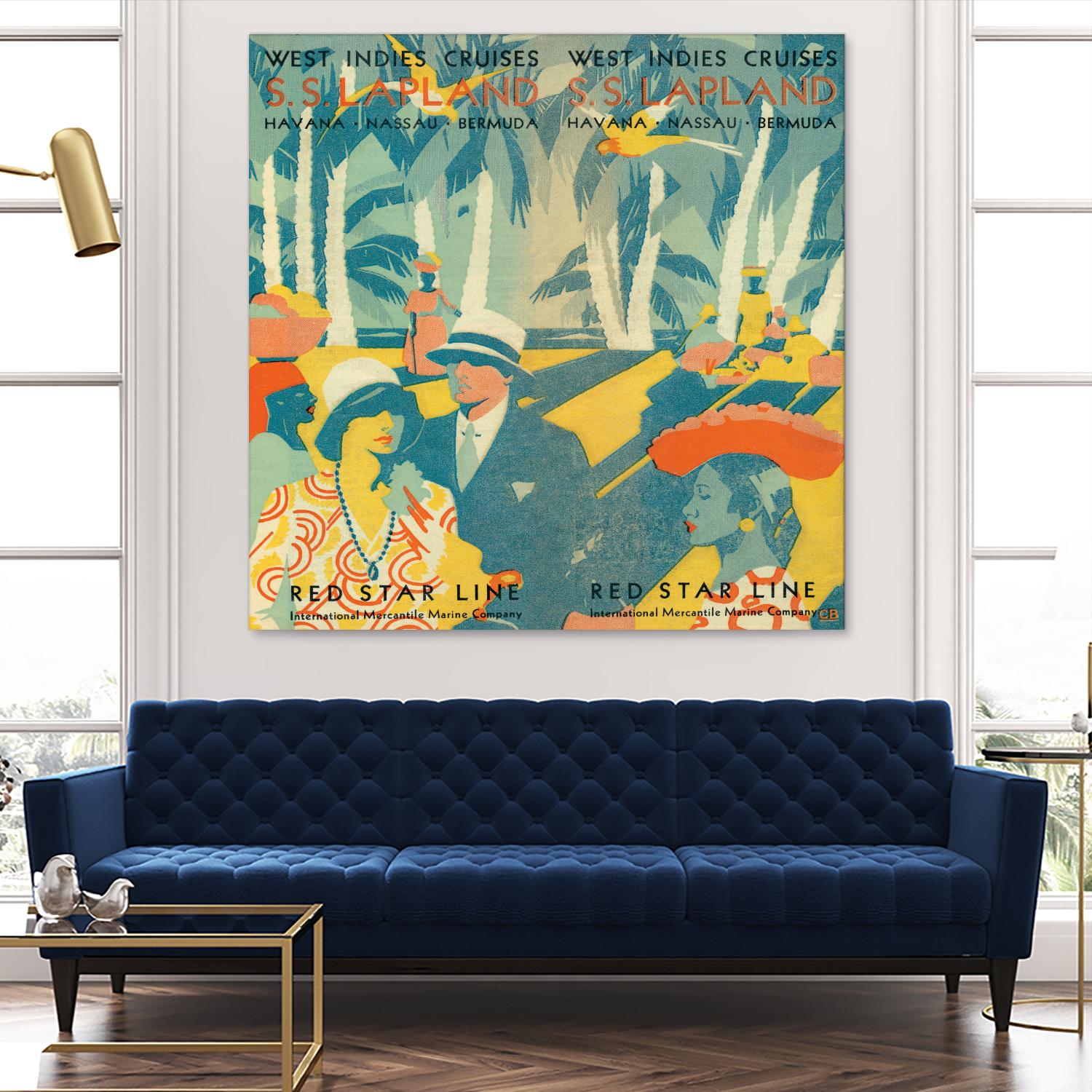 Vintage Travel Brochure VI by Portfolio on GIANT ART - blue tropical