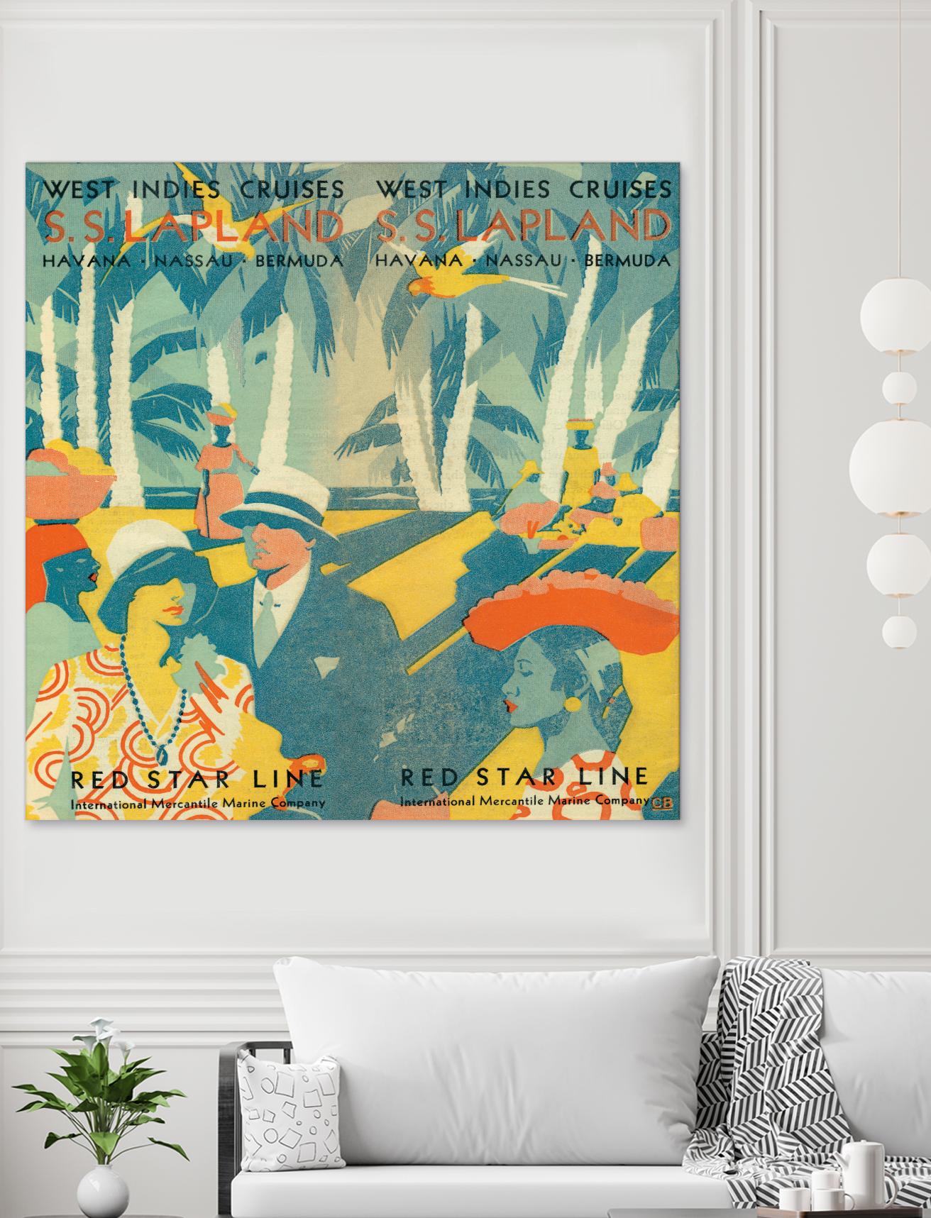 Vintage Travel Brochure VI by Portfolio on GIANT ART - blue tropical