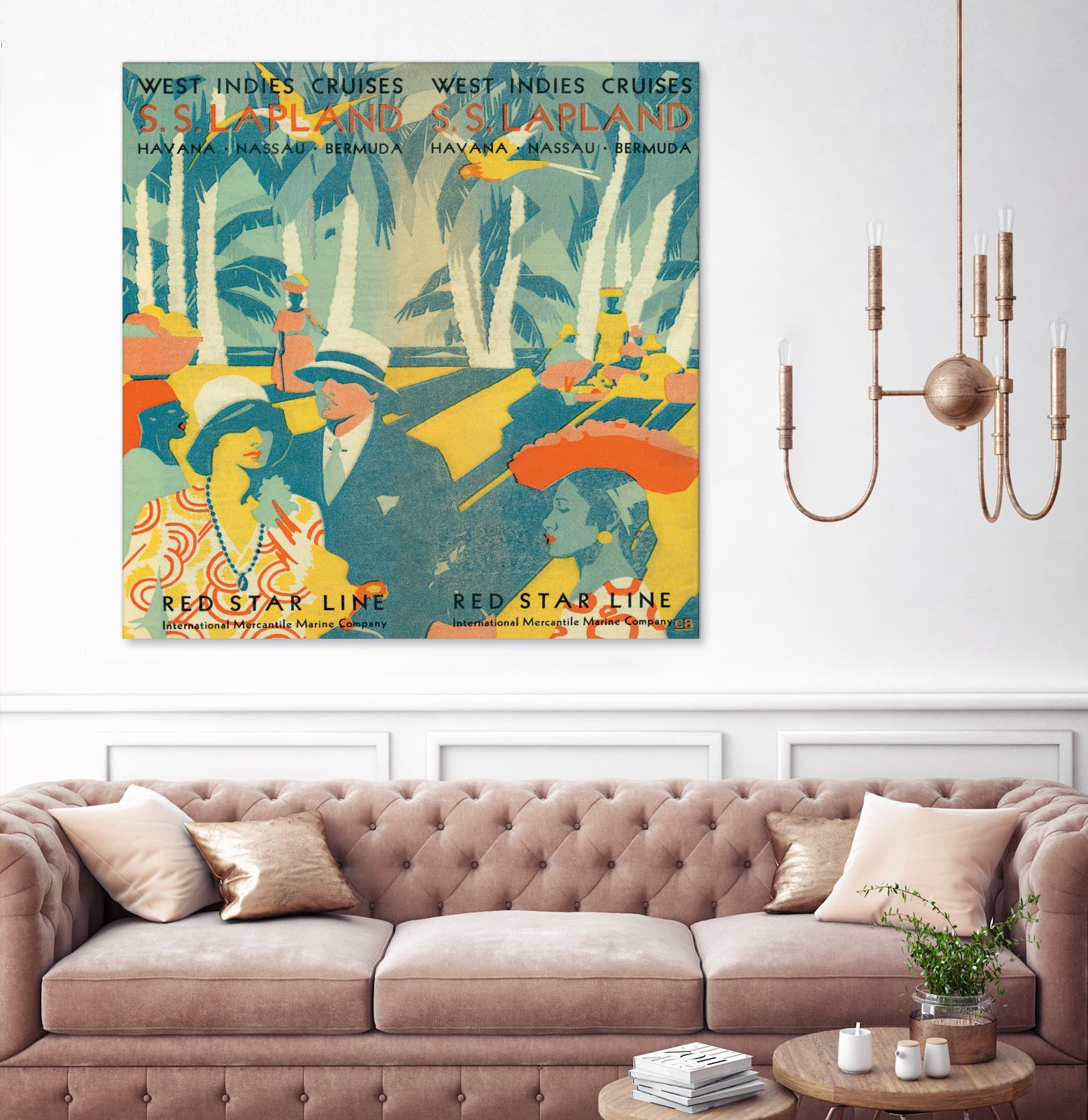 Vintage Travel Brochure VI by Portfolio on GIANT ART - blue tropical