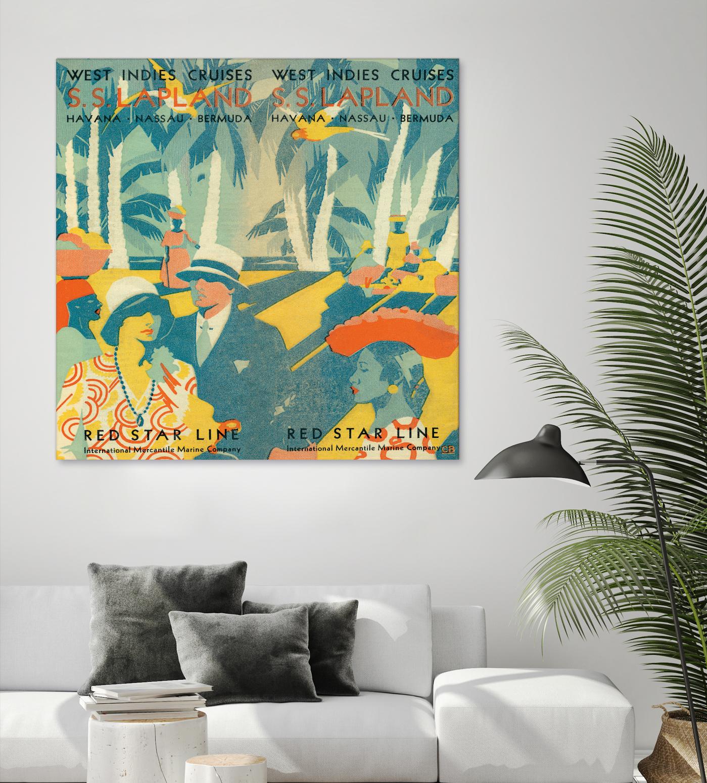 Vintage Travel Brochure VI by Portfolio on GIANT ART - blue tropical