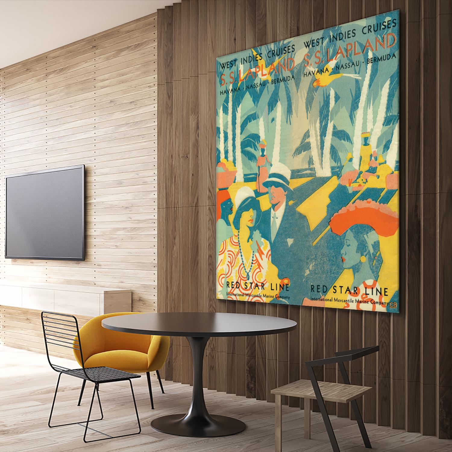 Vintage Travel Brochure VI by Portfolio on GIANT ART - blue tropical