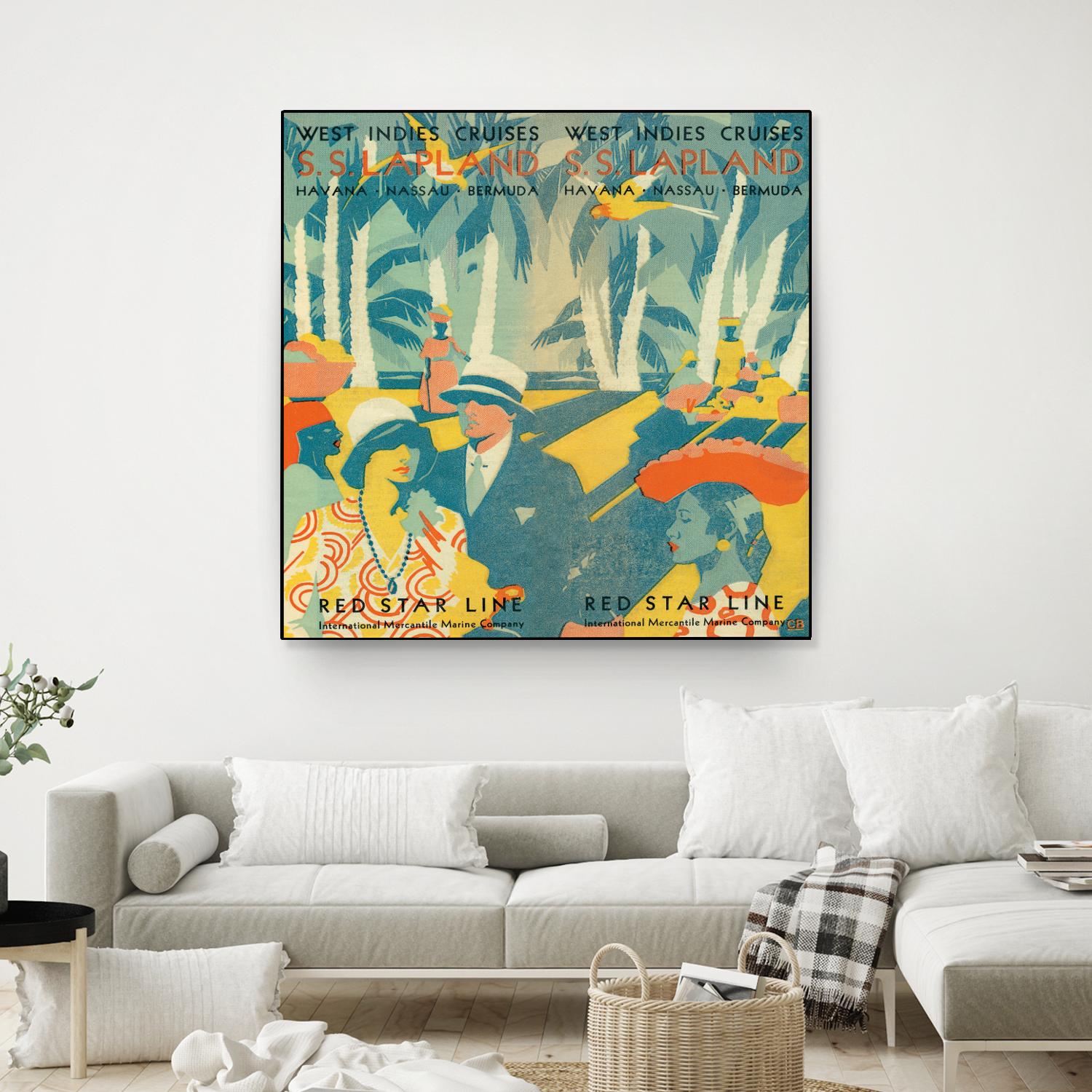 Vintage Travel Brochure VI by Portfolio on GIANT ART - blue tropical