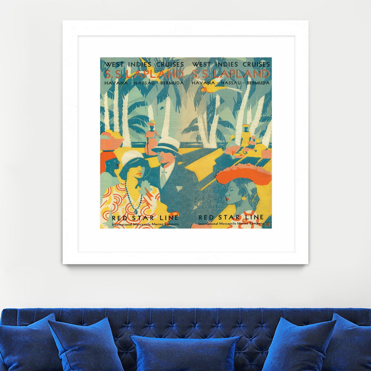 Vintage Travel Brochure VI by Portfolio on GIANT ART - blue tropical