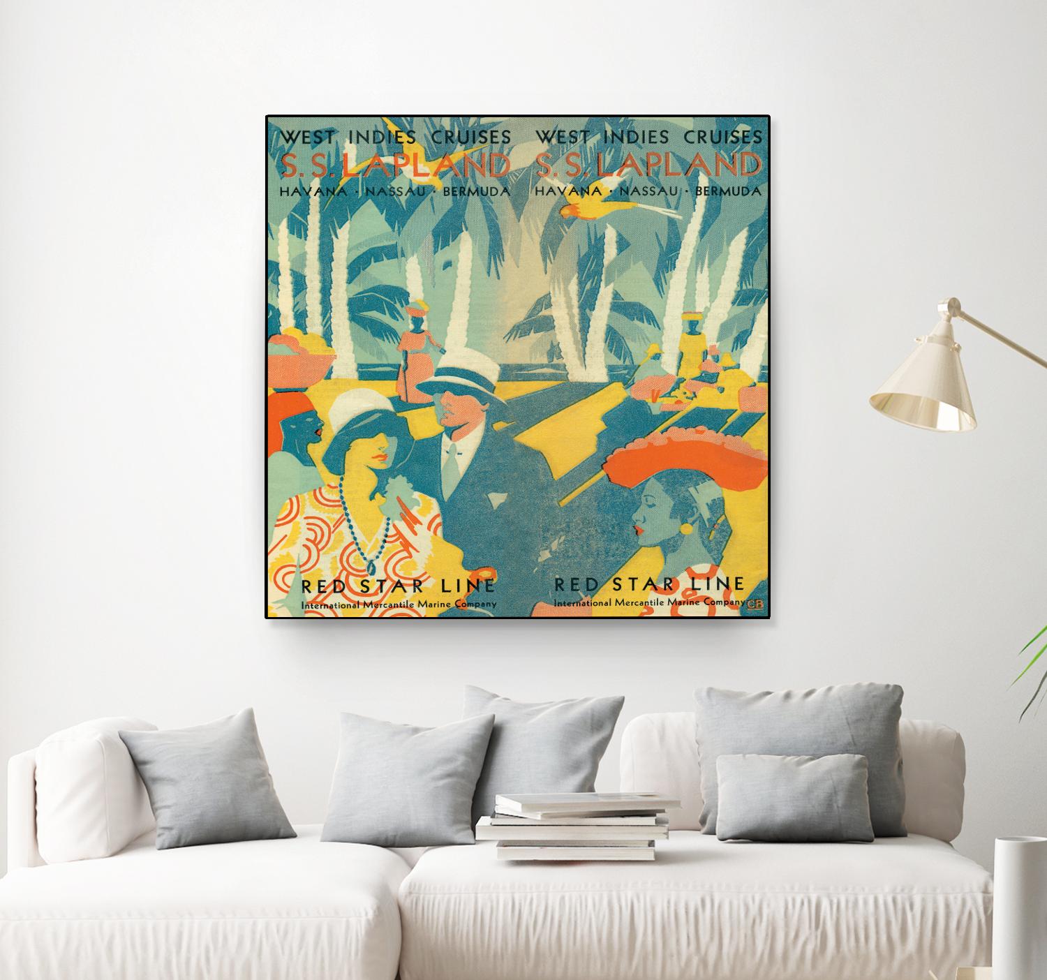 Vintage Travel Brochure VI by Portfolio on GIANT ART - blue tropical