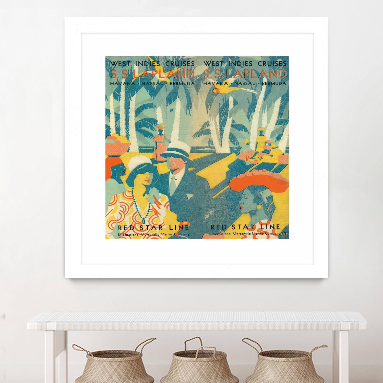 Vintage Travel Brochure VI by Portfolio on GIANT ART - blue tropical