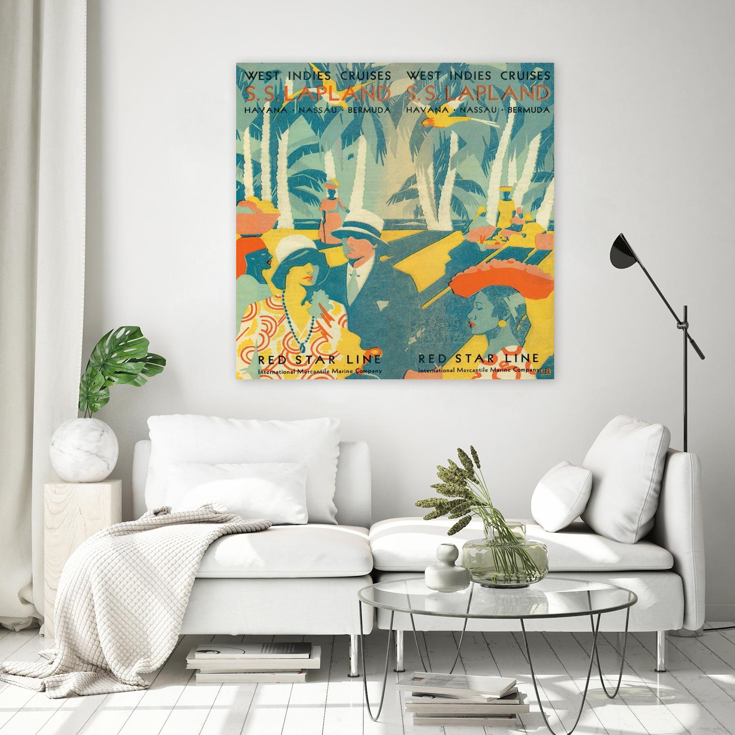 Vintage Travel Brochure VI by Portfolio on GIANT ART - blue tropical