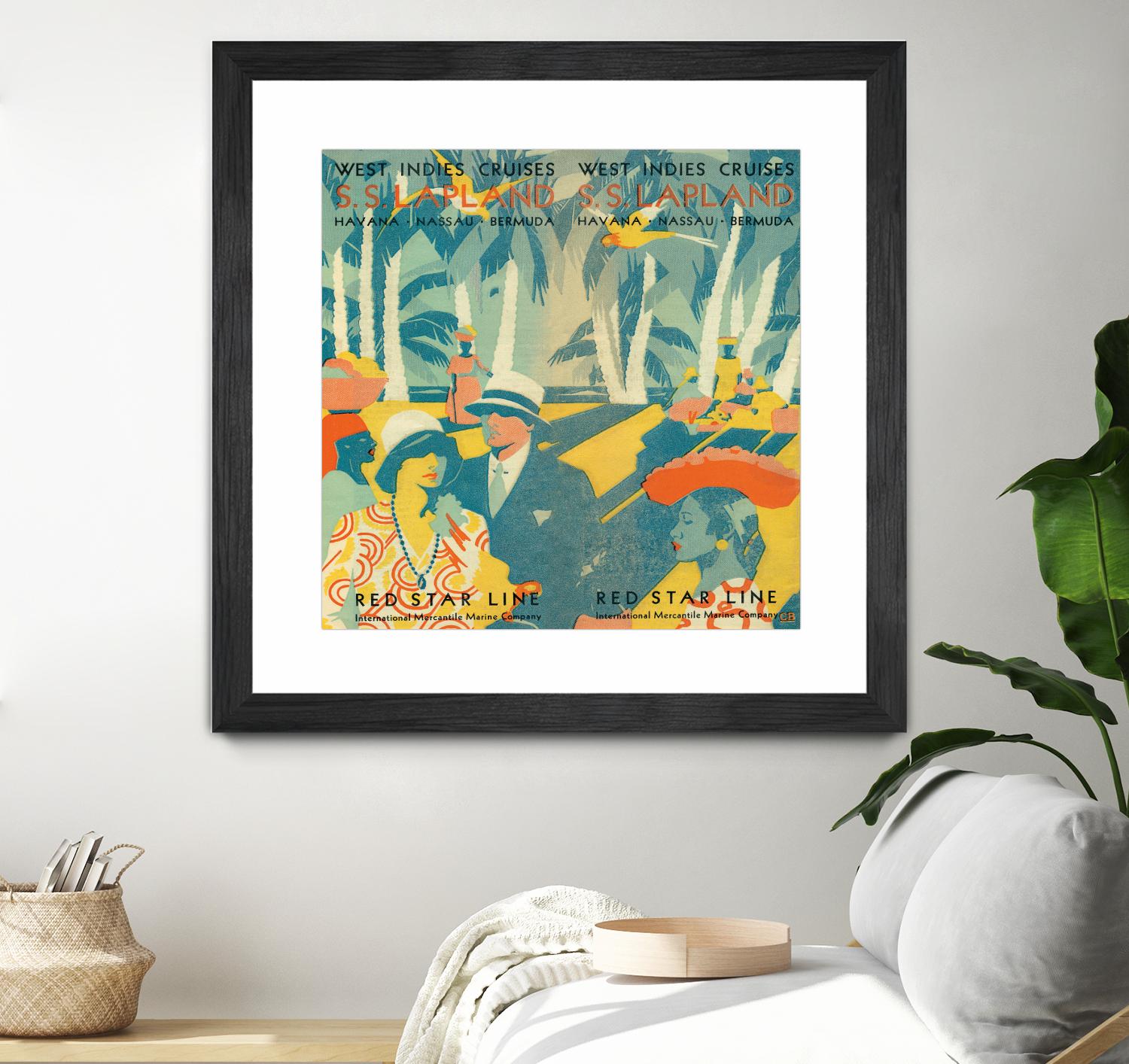 Vintage Travel Brochure VI by Portfolio on GIANT ART - blue tropical