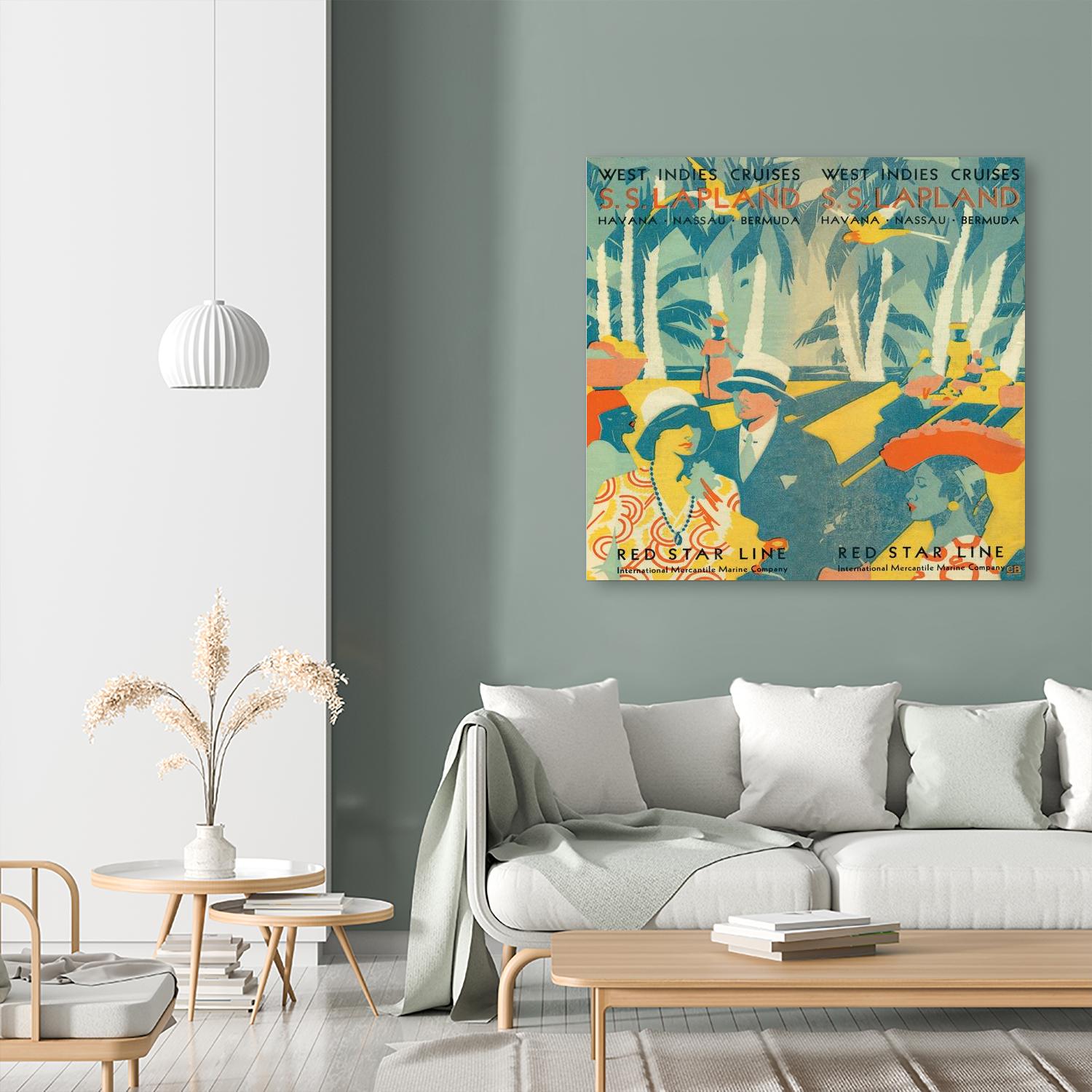 Vintage Travel Brochure VI by Portfolio on GIANT ART - blue tropical