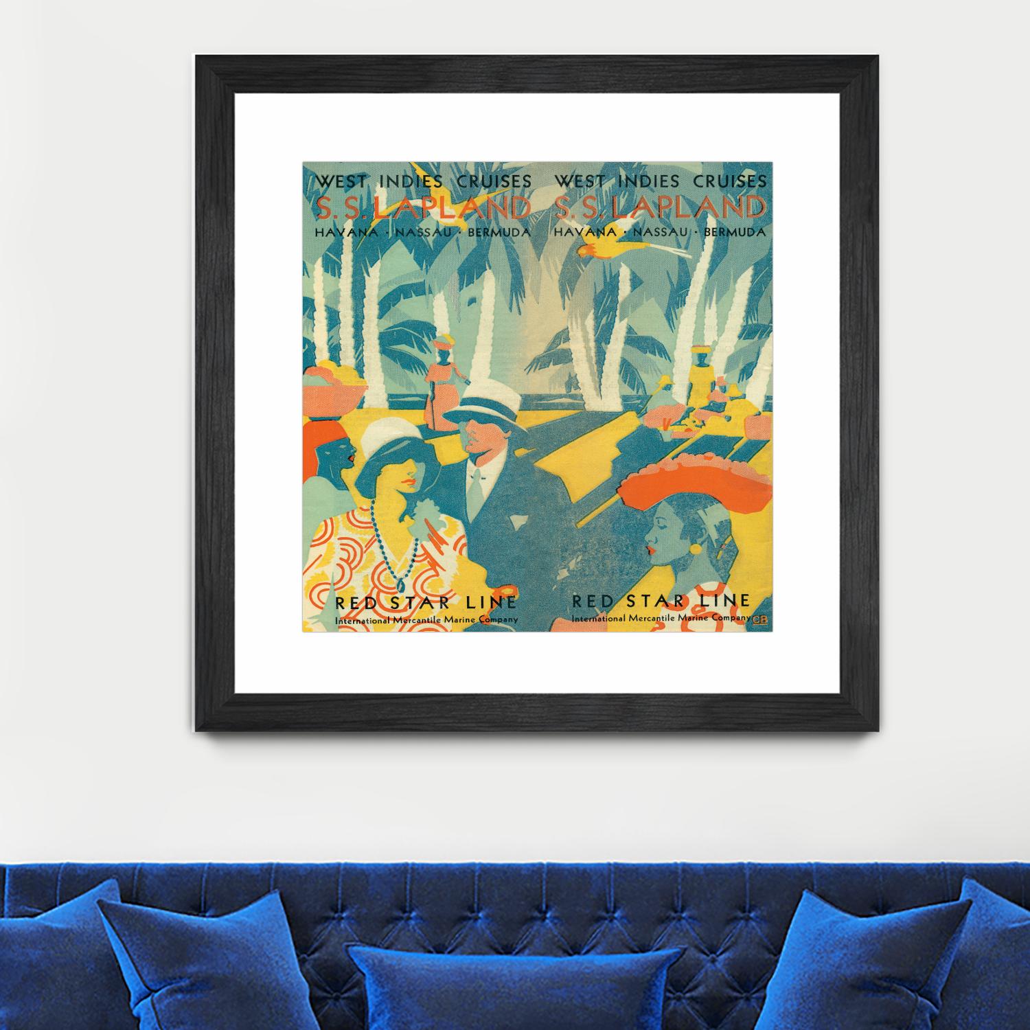 Vintage Travel Brochure VI by Portfolio on GIANT ART - blue tropical