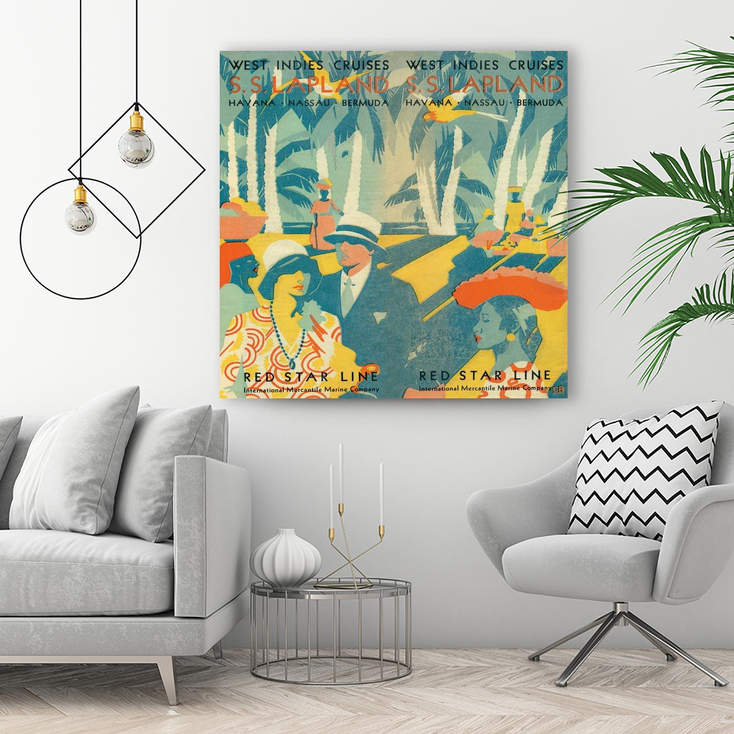 Vintage Travel Brochure VI by Portfolio on GIANT ART - blue tropical