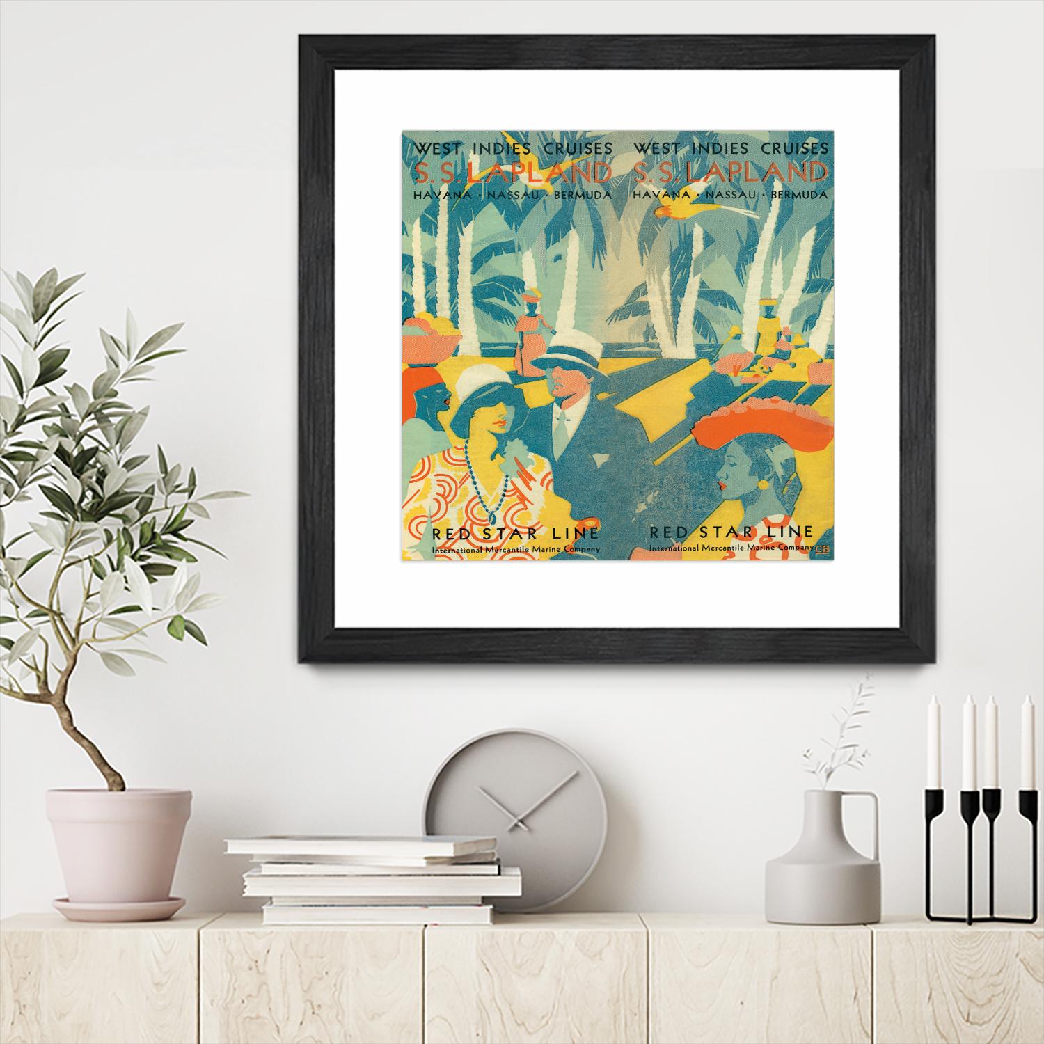 Vintage Travel Brochure VI by Portfolio on GIANT ART - blue tropical