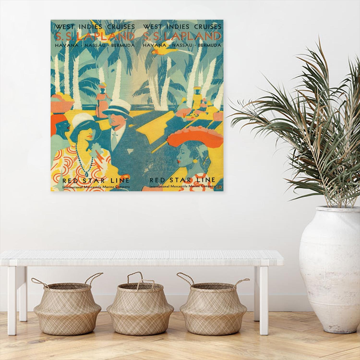 Vintage Travel Brochure VI by Portfolio on GIANT ART - blue tropical