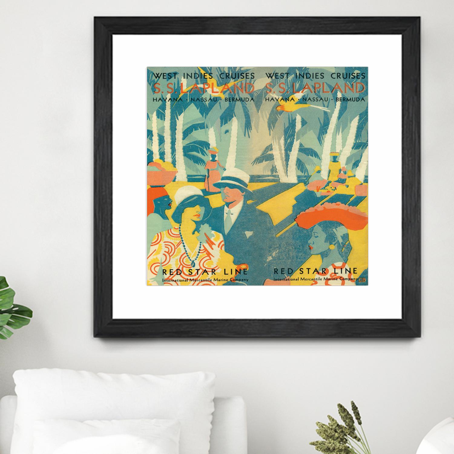 Vintage Travel Brochure VI by Portfolio on GIANT ART - blue tropical